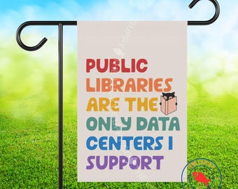 Bandera contra los centros de datos: Contra la inteligencia artificial, protejamos nuestras bibliotecas públicas.