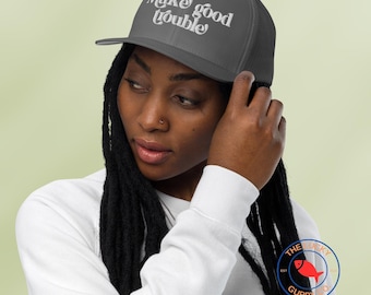 make good trouble retro trucker hat, just be kind dude, resist fascism sign, resist liberal hat, just be kind, practice radical empathy hat