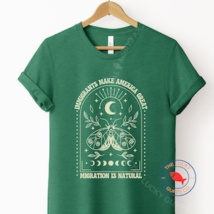 Immigrants Make America Great Unisex TShirt, Abolish ICE Shirt, Due Process is Law, Big Fan of Human Rights, No Human is Illegal Boho Shirt