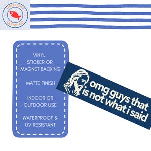 omg guys that's not what I said car refrigerator magnet, progressive christian gift, liberal bumper sticker, FDT car magnet, anti-trump AF image 6