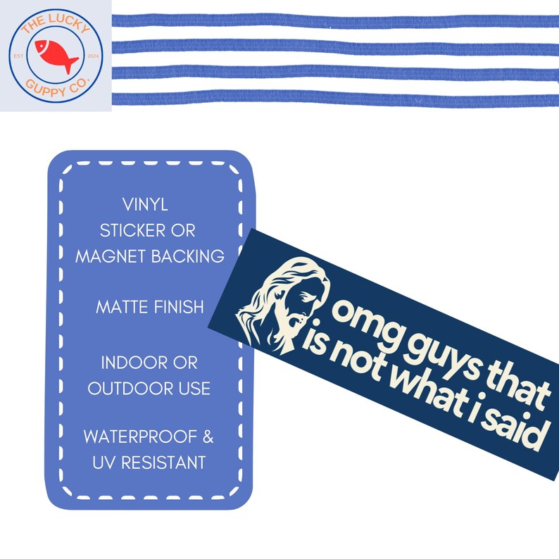 omg guys that's not what I said car refrigerator magnet, progressive christian gift, liberal bumper sticker, FDT car magnet, anti-trump AF image 6