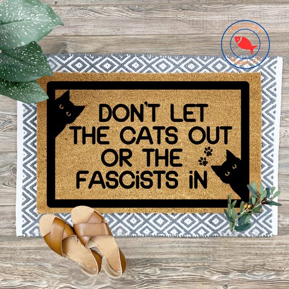 against fascism doormat, omg guys that's not what I said welcome mat, proud liberal, FDT yard sign, liberal yard sign, anti trump AF sign