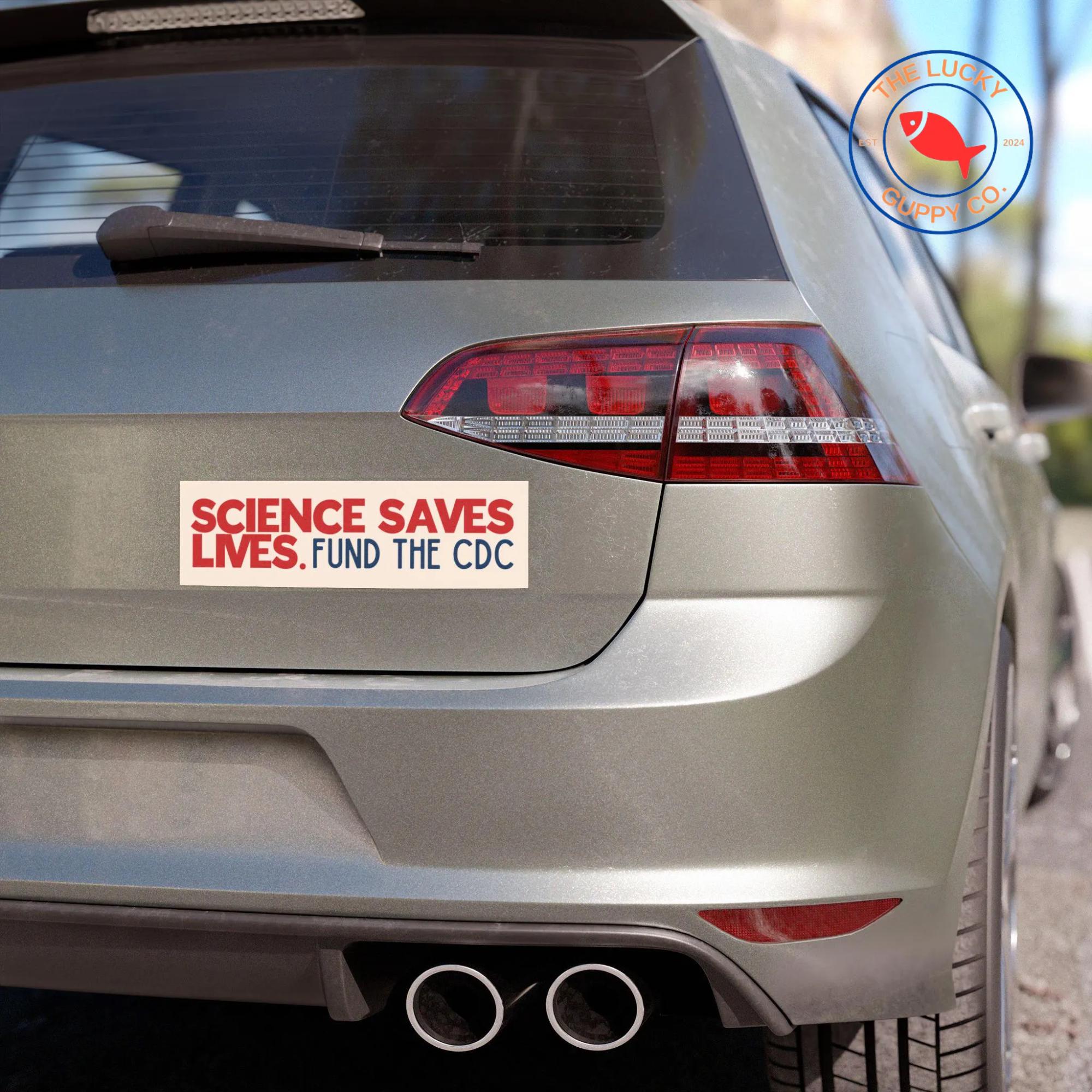 Discover Science Saves Lives Bumper Sticker