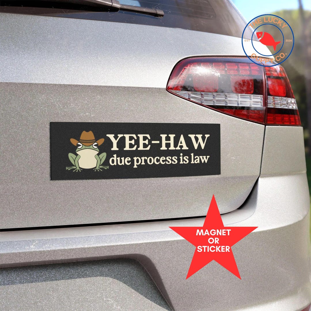 Yee Haw Due Process Frog Bumper Sticker or Magnet - Etsy