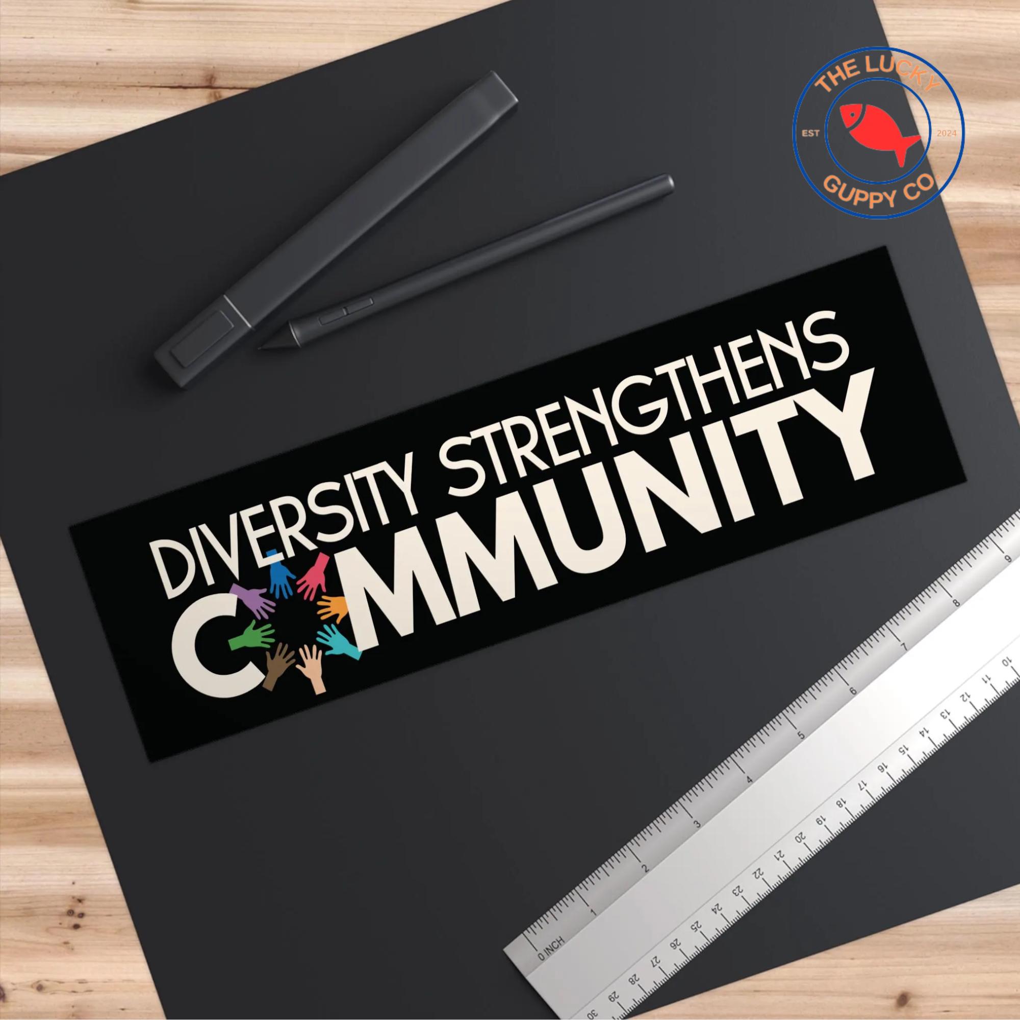 Discover Diversity Matters Bumper Sticker – Pro Diversity and Inclusion Sign