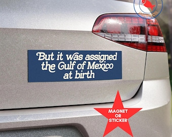 Gulf of Mexico At Birth Bumper Sticker or Car Magnet