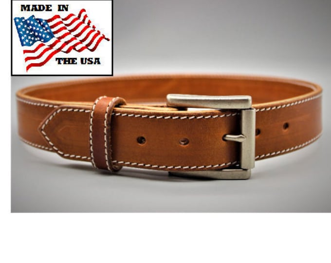 Leren riem, volnerf lederen riem, bruine leren riem, heren lederen riem, casual riem, heren premium lederen riem