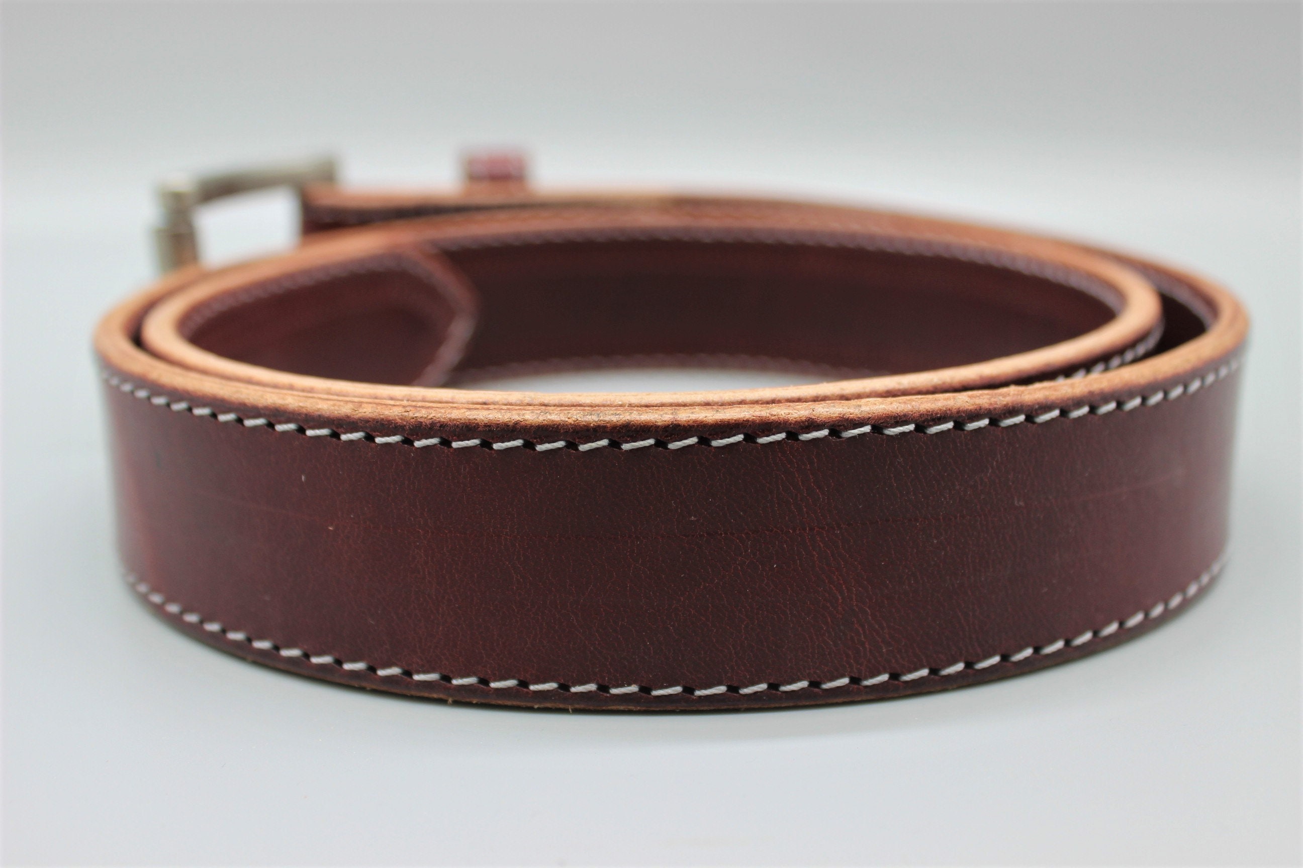 Leather Belt Full Grain Leather Belt Oxblood Leather Belt | Etsy