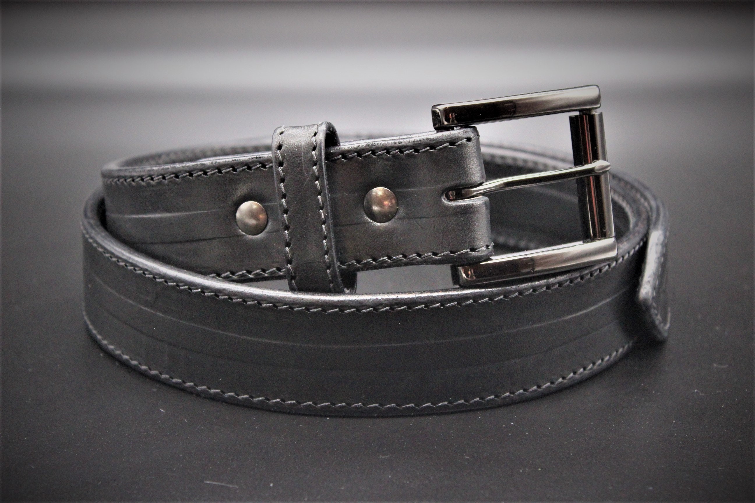Leather Belt Full Grain Leather Belt Black Leather Belt | Etsy