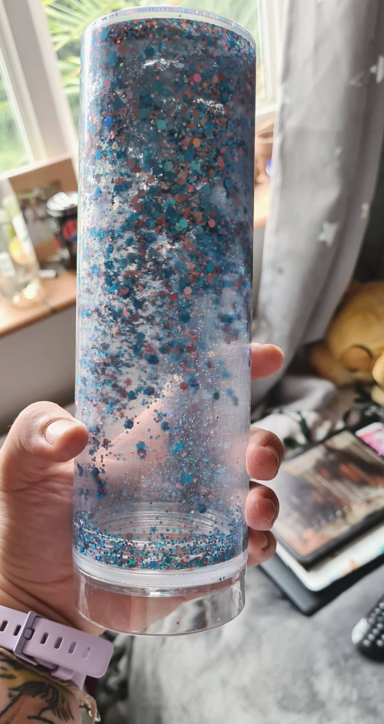 Rana jubara Glitter Snow Globe Tumbler with Boba Option customisable | Etsy