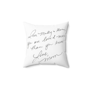 Personalized Handwriting Pillow, Keepsake Pillow, Handwritten Memory, Home Decor