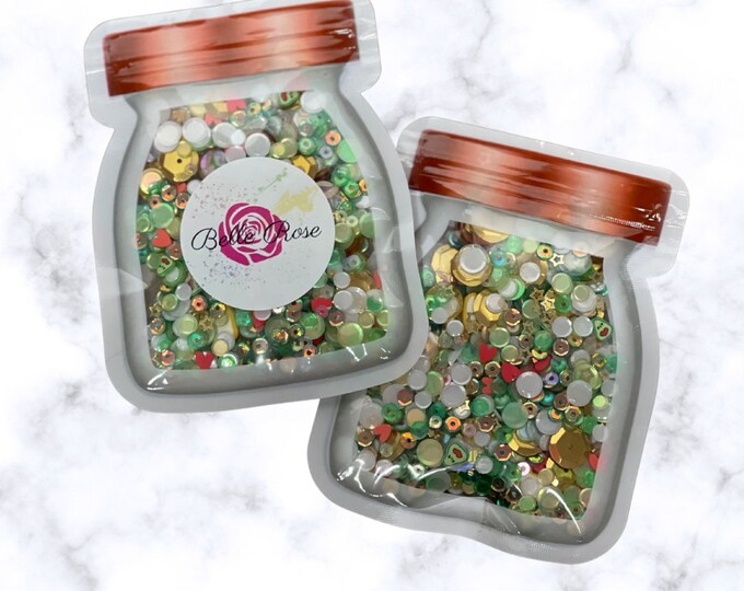 Avocado Toast Sequin Confetti Mix Shaker Card Scrapbooker Shaker Topper