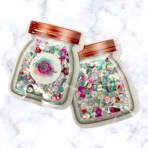 Happy Hearts Sequin Confetti Mix | Shaker Pockets | Suprimentos para Scrapbooking