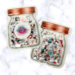 Love Letters Sequin Confetti Mix | Cartão Shaker | Suprimentos para Scrapbooking