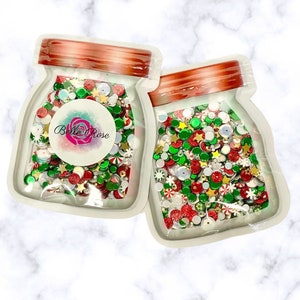 Peppermint Joy Holiday Sequin Confetti Mix | Scrapbooker | Shaker Cards | Shaker Topper