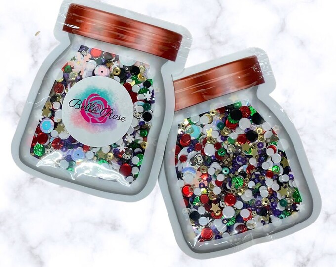 Nutcracker Holiday Sequin Confetti Mix Shaker Card Scrapbook Shaker