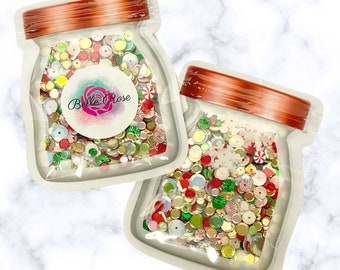 Elf Holiday Sequin Confetti Mix | Shaker Mix | Shaker Card | Scrapbooking Supplies