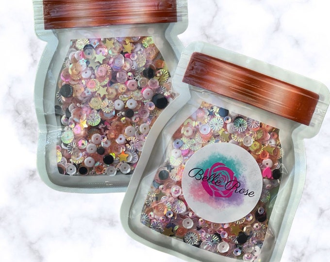 Hey Boo Sequin Confetti Mix Shaker Card Shaker Topper Scrapbooking