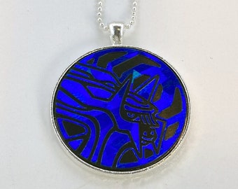 Dialga Pokemon Necklace OR Keychain - Upcycled Pokemon Coin Pendant - Silver Pendant w/Chain - Dialga Necklace - Pokemon Coin Necklace