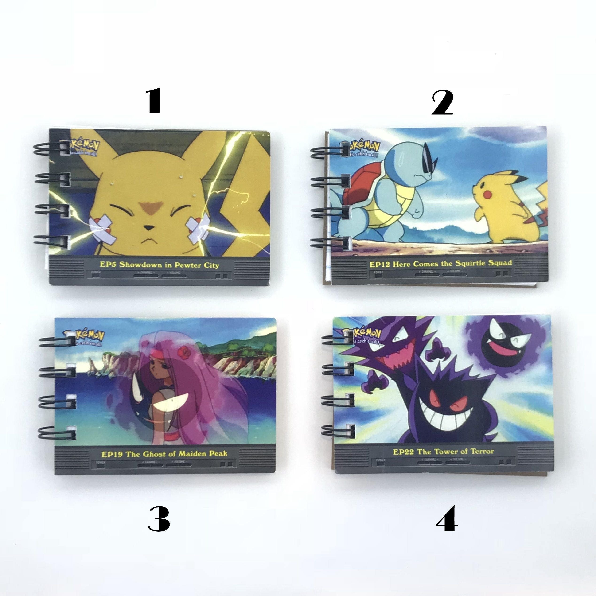 Pokemon Notebook You Choose One Upcycled Pokemon Card Notebook Charizard  Blastoise Bulbasaur Pikachu Mini Notebook Party Favor 