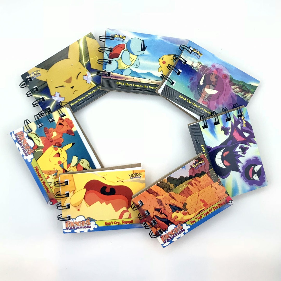 10 carnets Pokémon, petit carnet, cartes Pokémon recyclées, faveur de fête,  cartes à collectionner, cadeau unique, cadeau de classe, fête  d'anniversaire, cadeau -  France