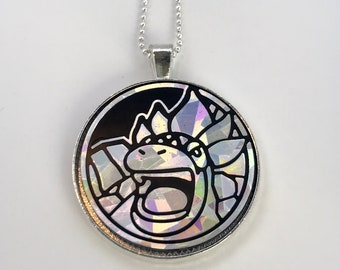 Mega Camerupt Necklace - Pokemon Necklace OR Keychain - Upcycled Pokemon Coin Pendant w/Chain - Mega Pokemon Pendant - Pokemon Coin Necklace