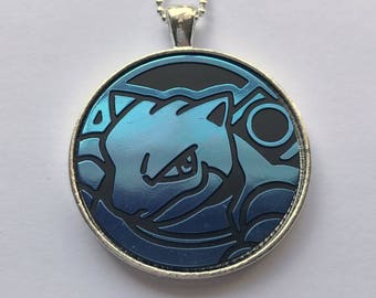 Blastoise Necklace - Pokemon Necklace OR Keychain - Upcycled Pokemon Coin Pendant - Pokemon Coin Necklace - Pokemon Pendant - Squirtle