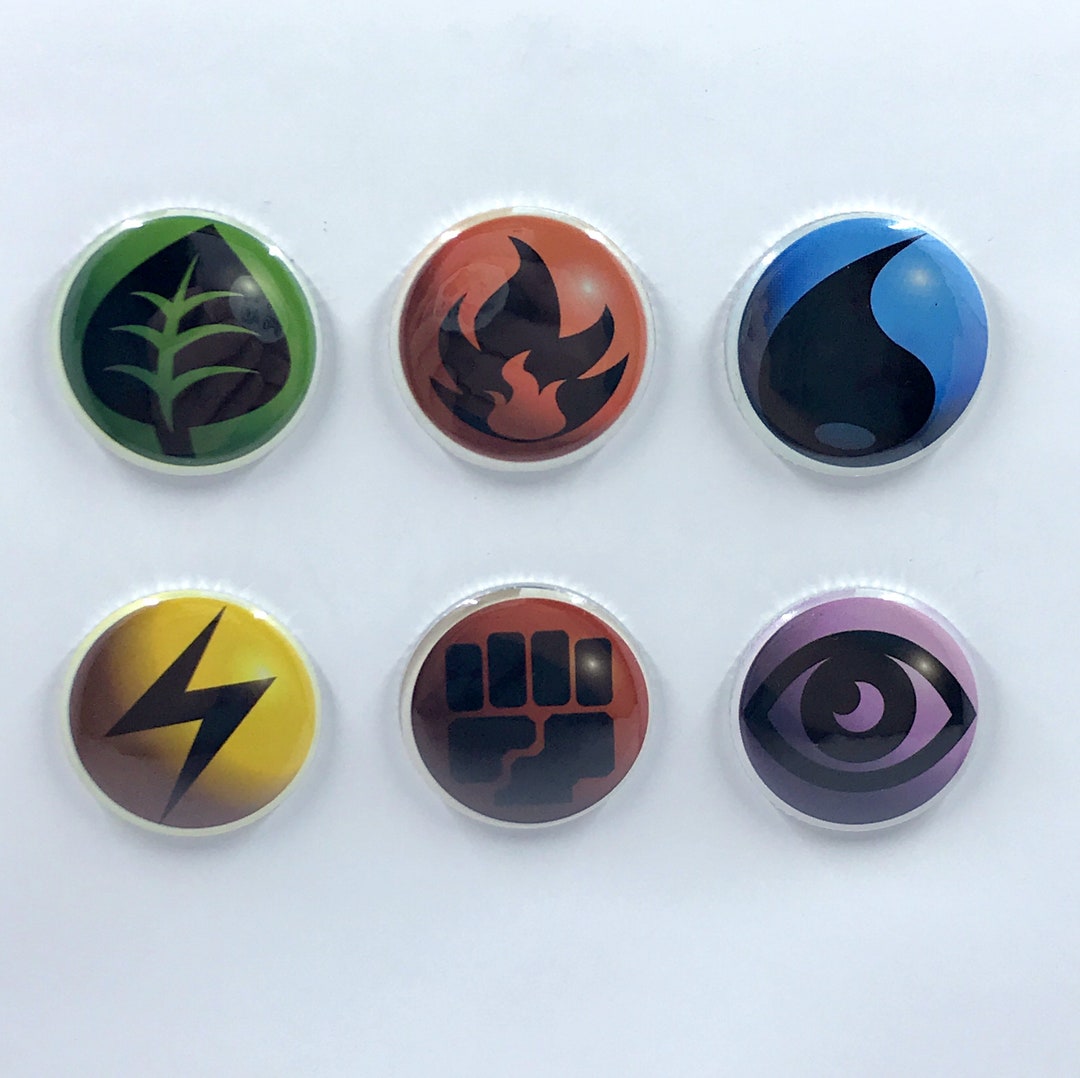 I made some Pokémon type symbol magnets : r/drawing