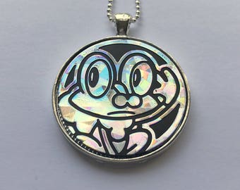 Froakie Necklace - Pokemon Necklace OR Keychain - Upcycled Pokemon Coin Pendant - Pokemon Pendant - Pokemon Coin Necklace - Party Favor