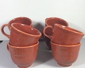 Fiesta Paprika set of 8 coffee cups mint condition