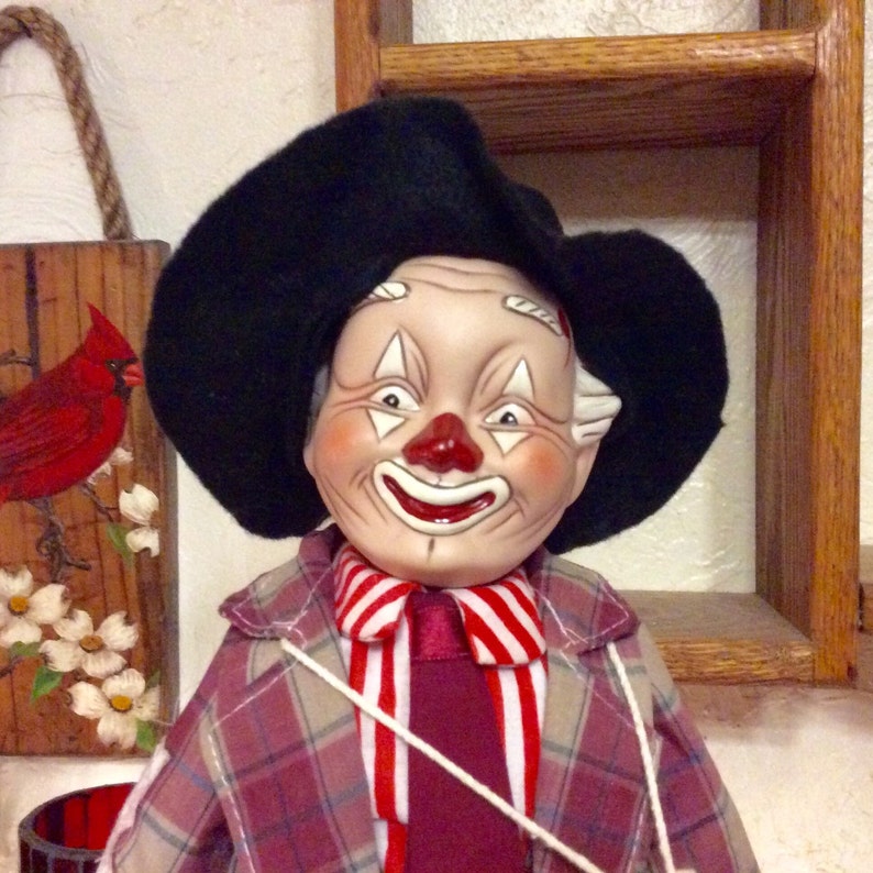 Vintage 1970's Bisque Porcelain Premier Dolls Hobo Clown Etsy