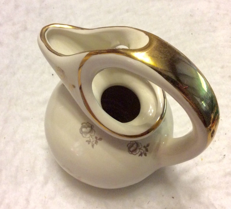 Vintage 22k Gold Trim Pitcher Pourer Creamer. Free Ship Etsy
