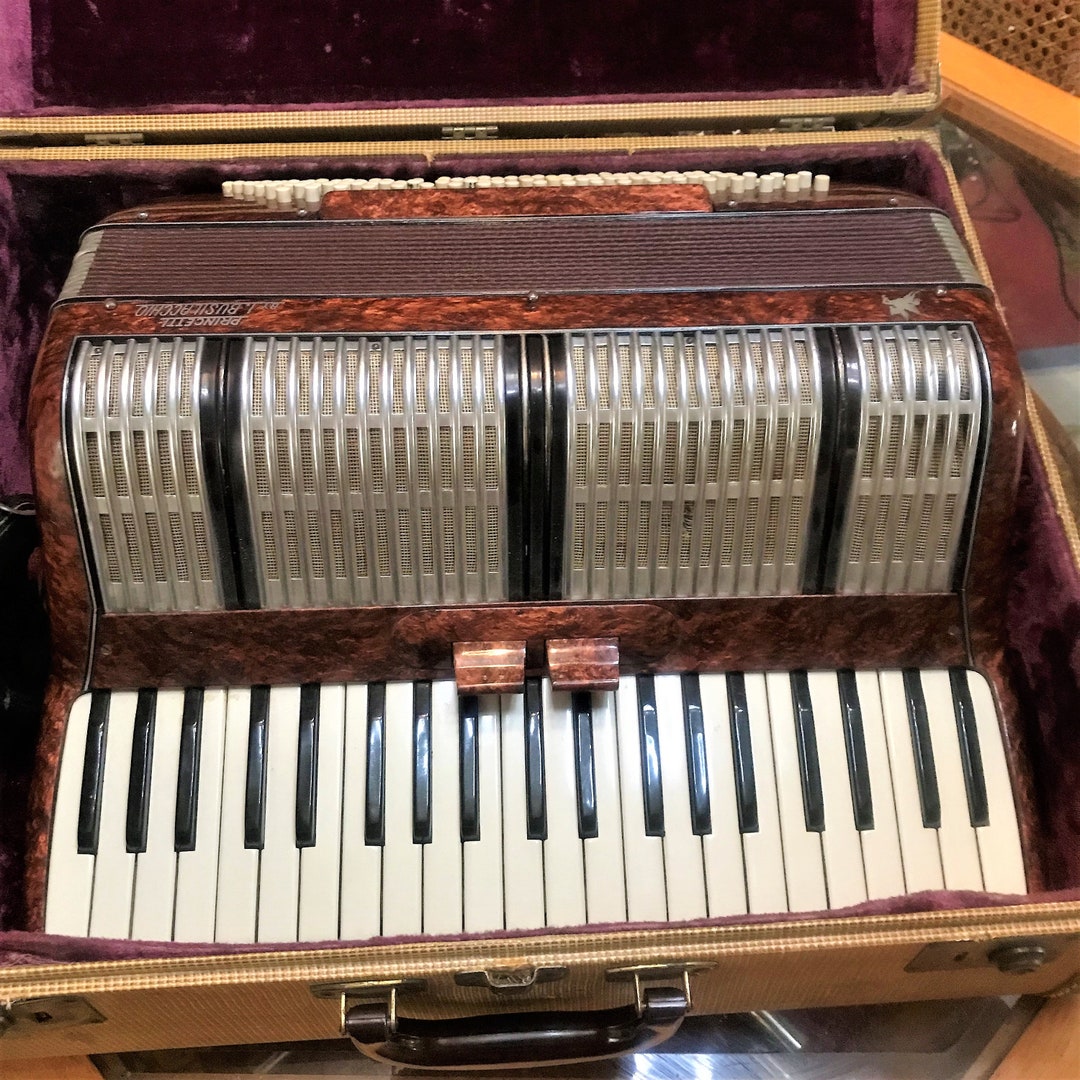 Vintage L Busilaccio Princetta 120 Key Piano Accordion With Case