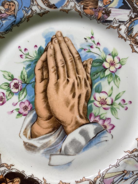 Vintage 1950s Artmark Made in Japan Praying Hands Ceramic Plate - Etsy