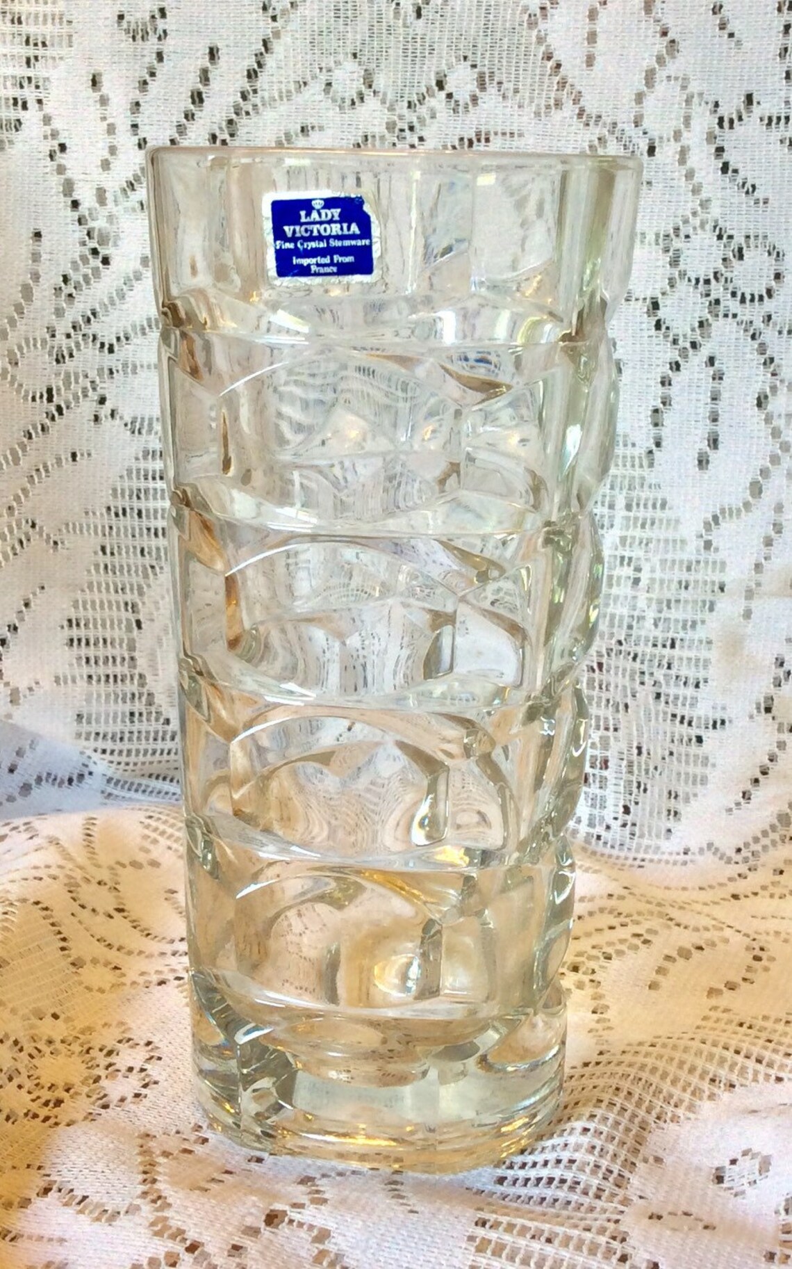 Triangular Stemware Vintage Lady Victoria France Crystal Stemware Triangle Vase. - Etsy