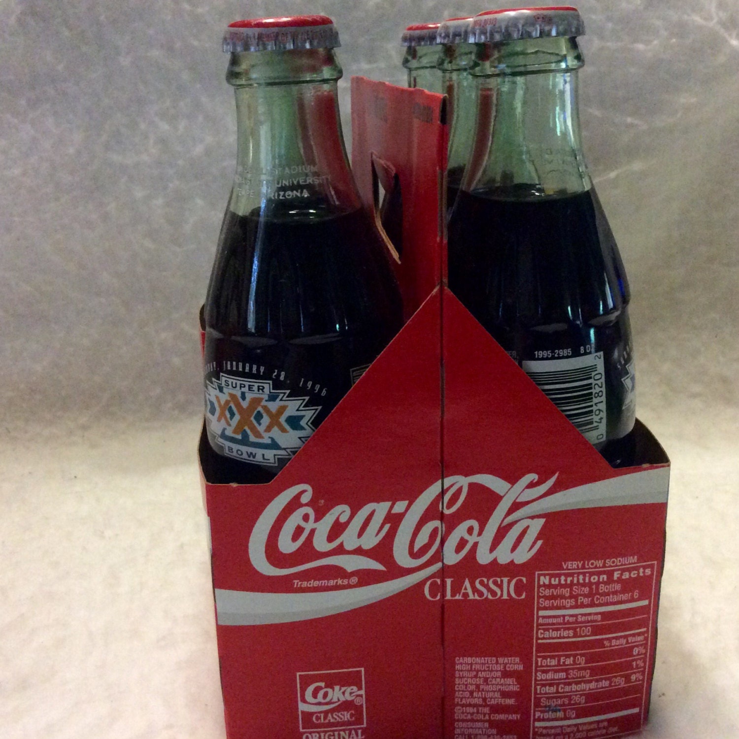 Super bowl XXX 30 seis paquete Coca coca cola vidrio Botellas Etsy