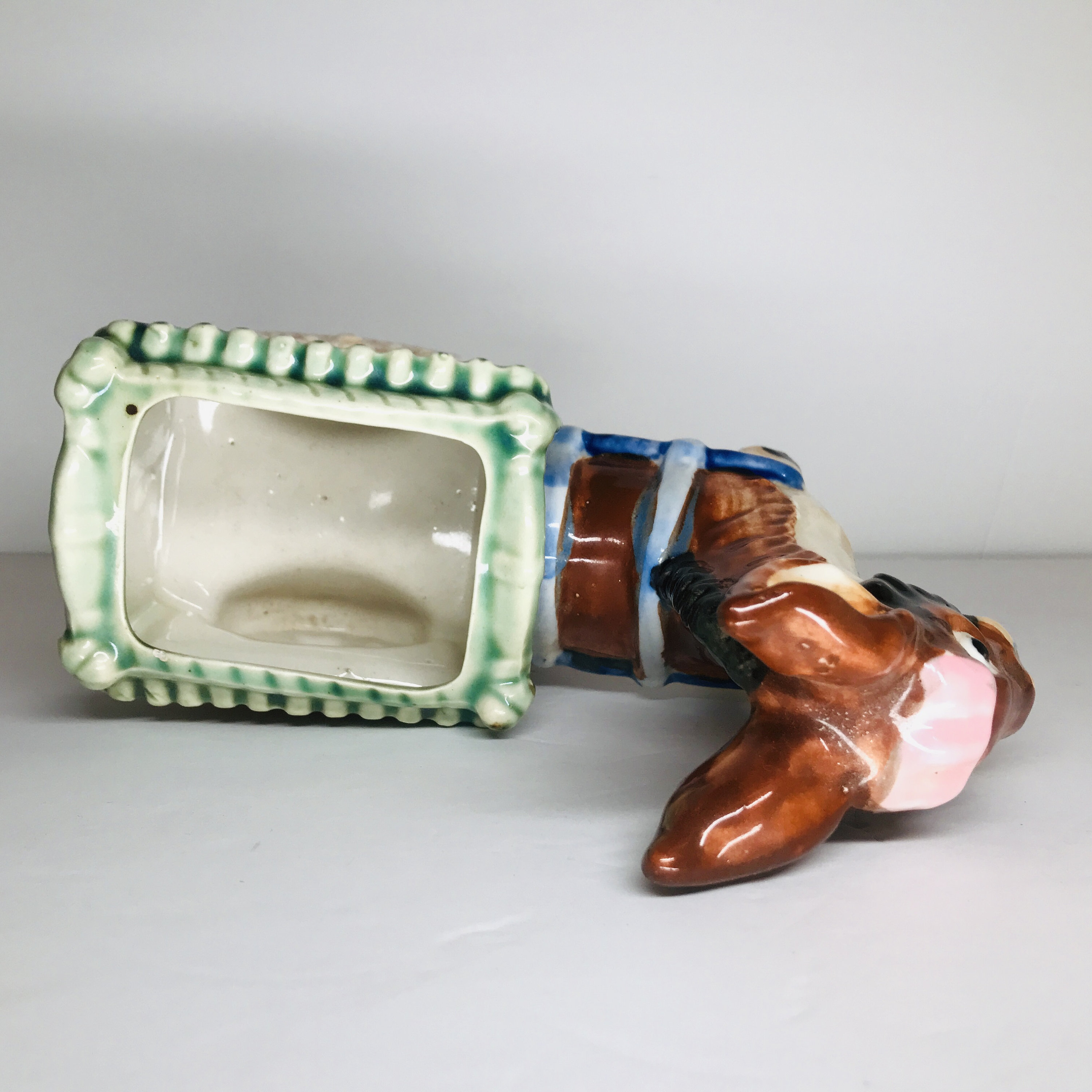 Vintage Made in Occupied Japan Ceramic Donkey With Cart