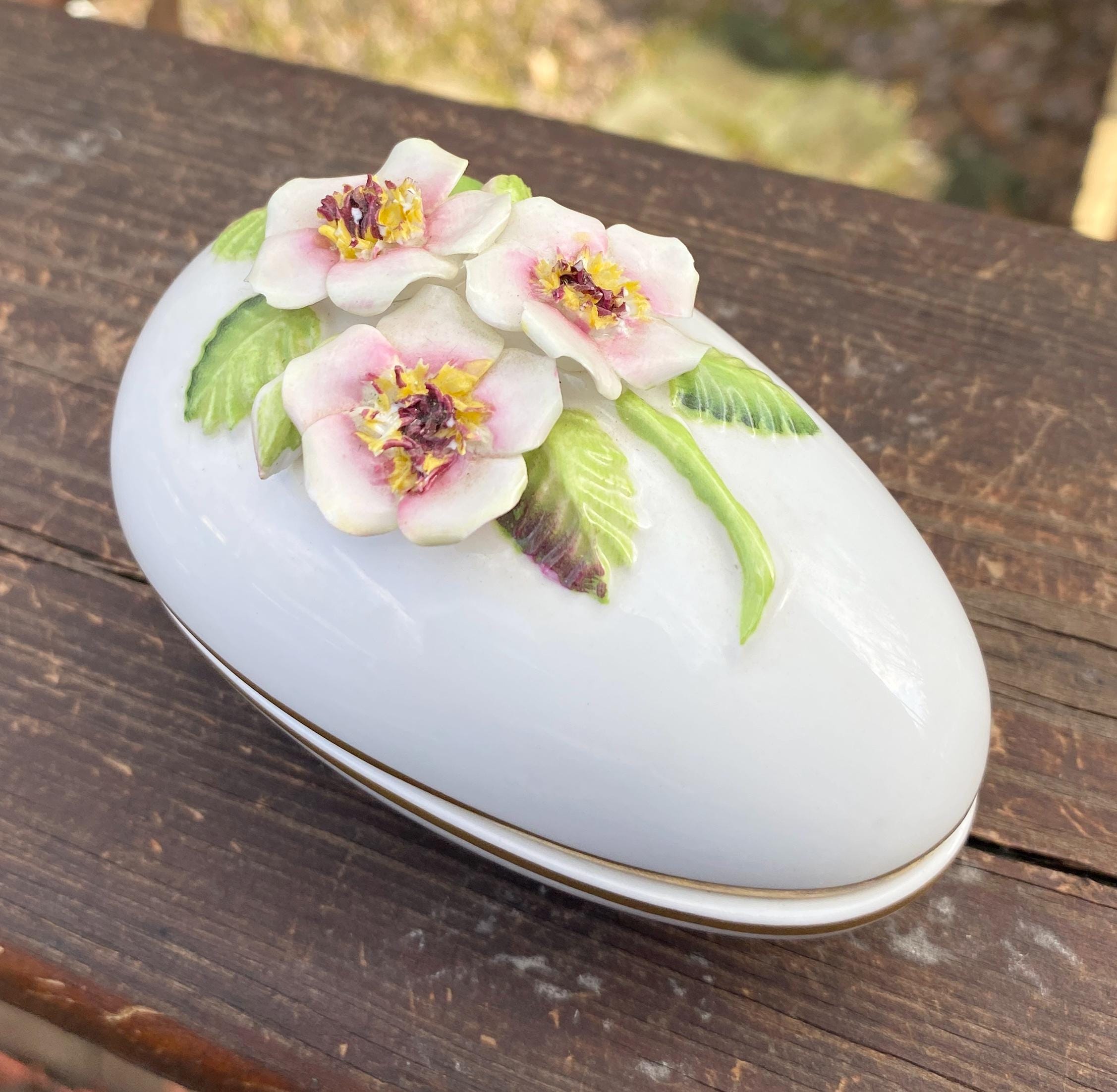 Vintage Coalport Bone China Porcelain Egg Trinket Dish - Etsy