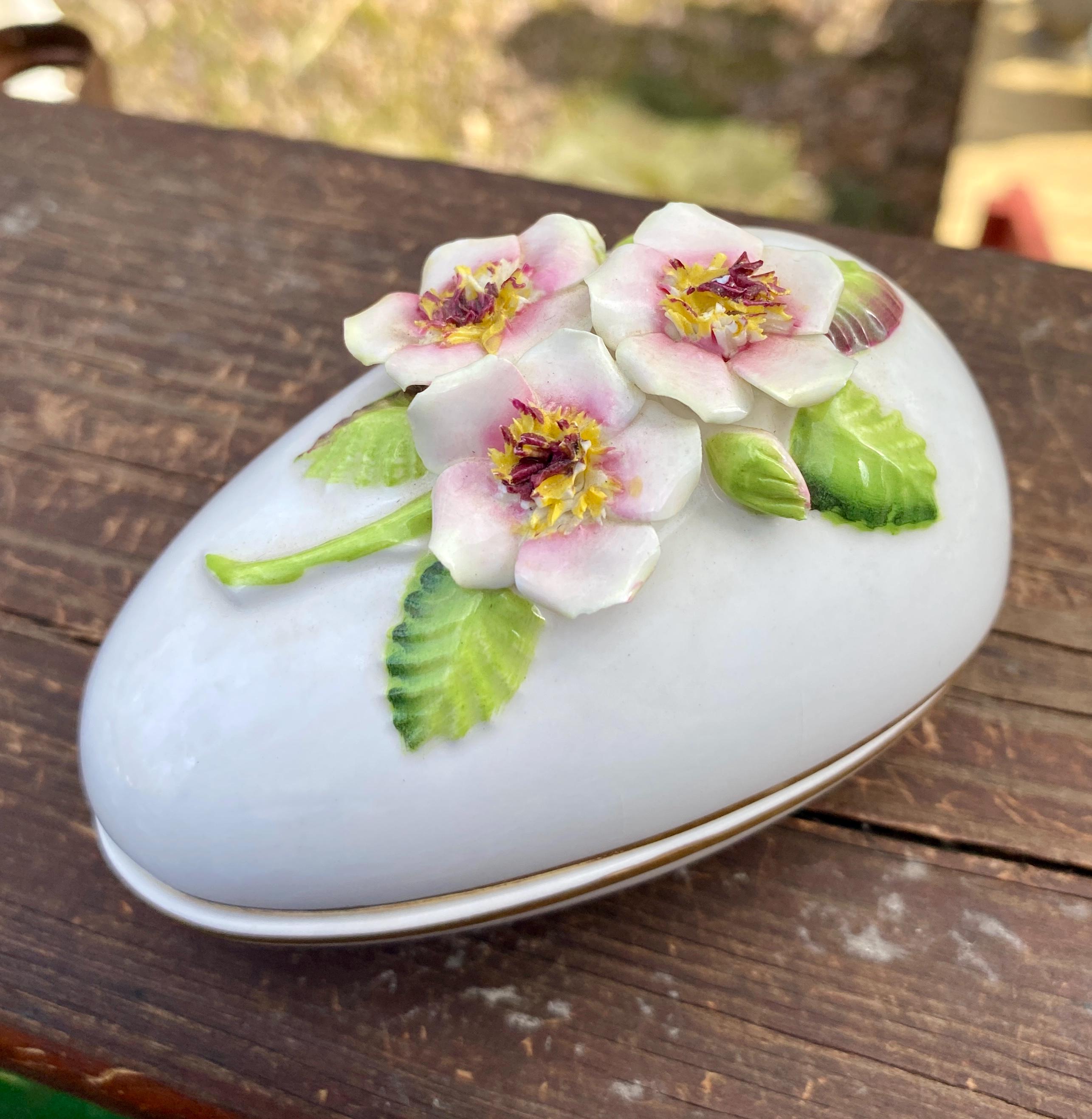 Vintage Coalport Bone China Porcelain Egg Trinket Dish - Etsy