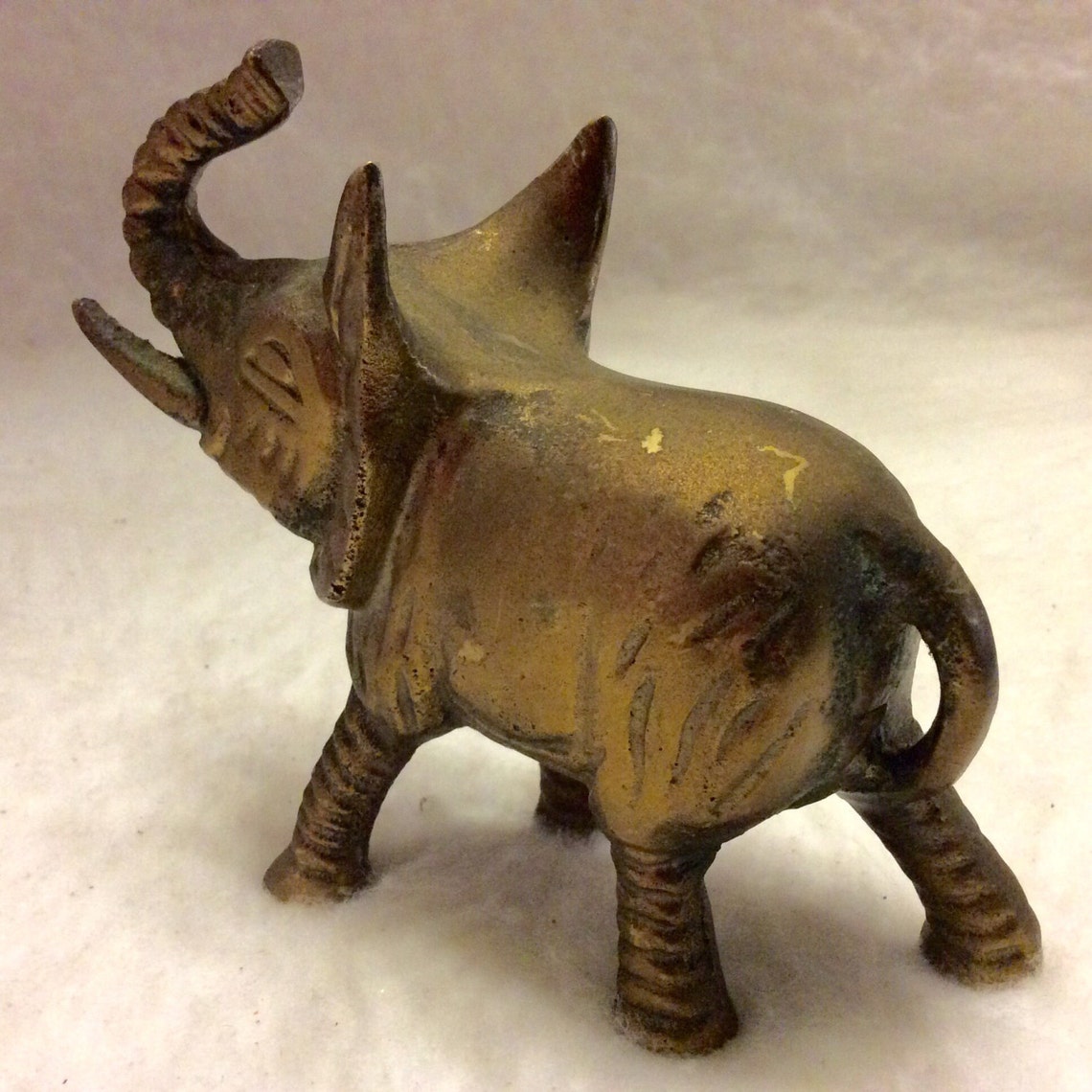 Vintage Solid Brass Elephant Figurine Paperweight. Etsy