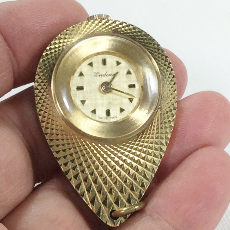 Vintage Endura Ladies Wind up Necklace Watch Etsy