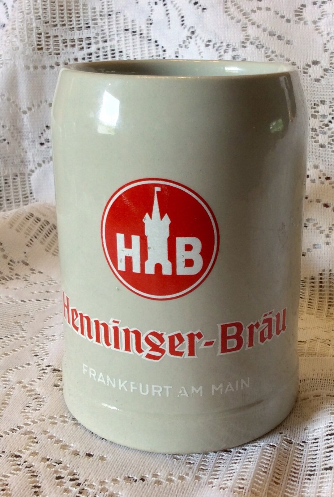 Vintage, Dining, Vintage Henninger Frankfurt M Set Of Small Beer Glasses  With Box