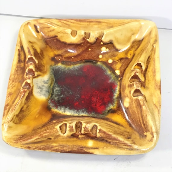 Maurice of California vintage colorful ceramic ashtray - Etsy 日本