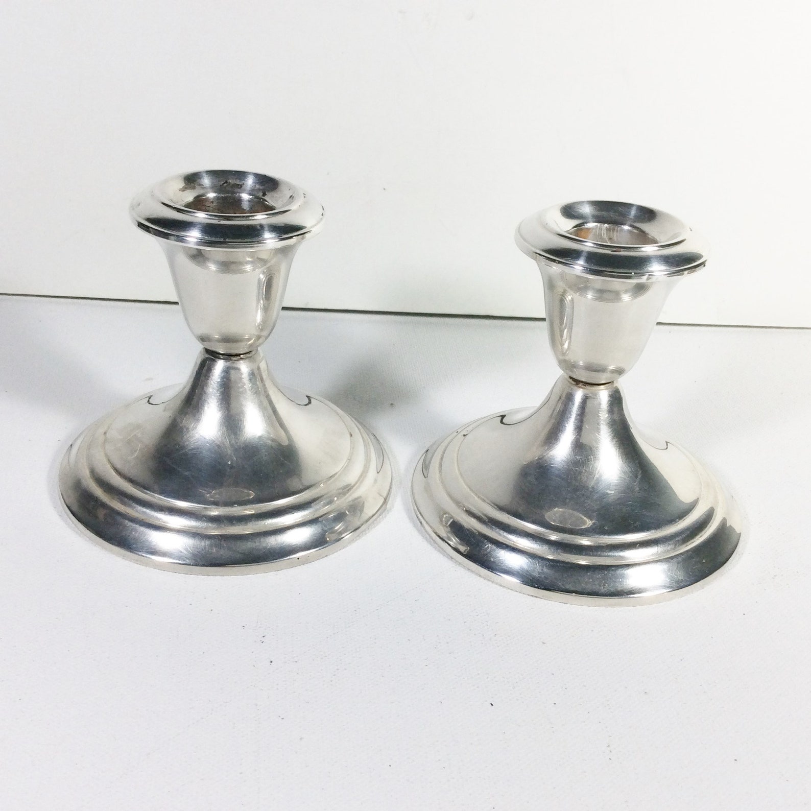 Vintage Gorham Silver Candle Stick Holders 1960s Etsy