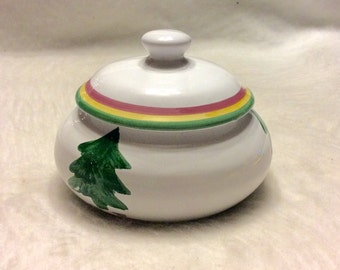 Balboa Italy Giulio fine ceramic hand painted Christmas trinket bowl dish.