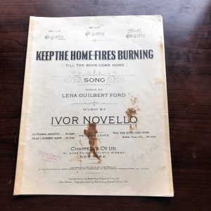Keep The Home Fires Burning sheet music 1914