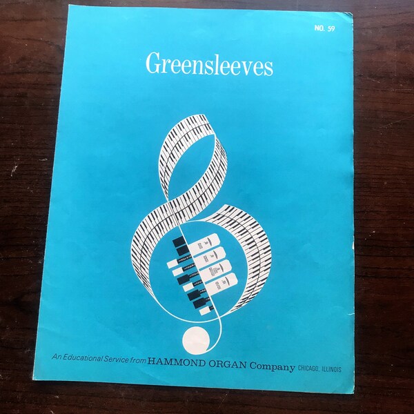 Greensleeves 4 page sheet music very good 1966