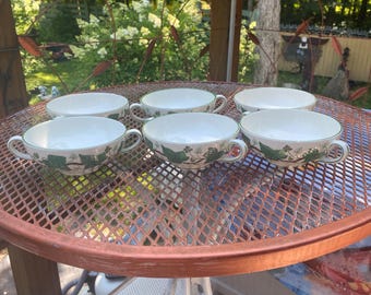 Vintage Wedgwood Napoleon Ivy Soup Custard Bowls Set of 6 - Etsy