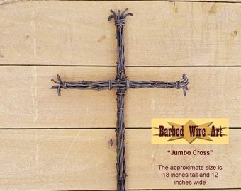 crosses made from barbed wire