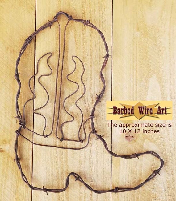 barbed wire cowboy boots